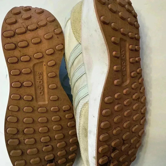 Adidas Women Run 70s Running Shoe Size 8 M White/ Blue - Picture 4 of 5